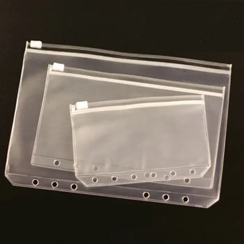 5 τμχ Α5 θήκη αρχείων Τυπική Διαφανής A6 A7 PVC Loose Leaf Budget Binder θήκη με φερμουάρ Αρχειοθέτηση Σχολικών προμηθειών