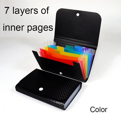 Väikese failiga rahakoti kviitungi kaust A6 akordioni kaust 7-kihiline 13-kihiline failiümbris, veekindel isekleepuvate indekskaartidega