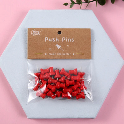 MOGII 30vnt Biuro ir mokyklos raštinės reikmenys Dekoratyviniai sieniniai smeigtukai Piešimo smeigtukai Mediniai nykščių segtukai kamštinei lentai