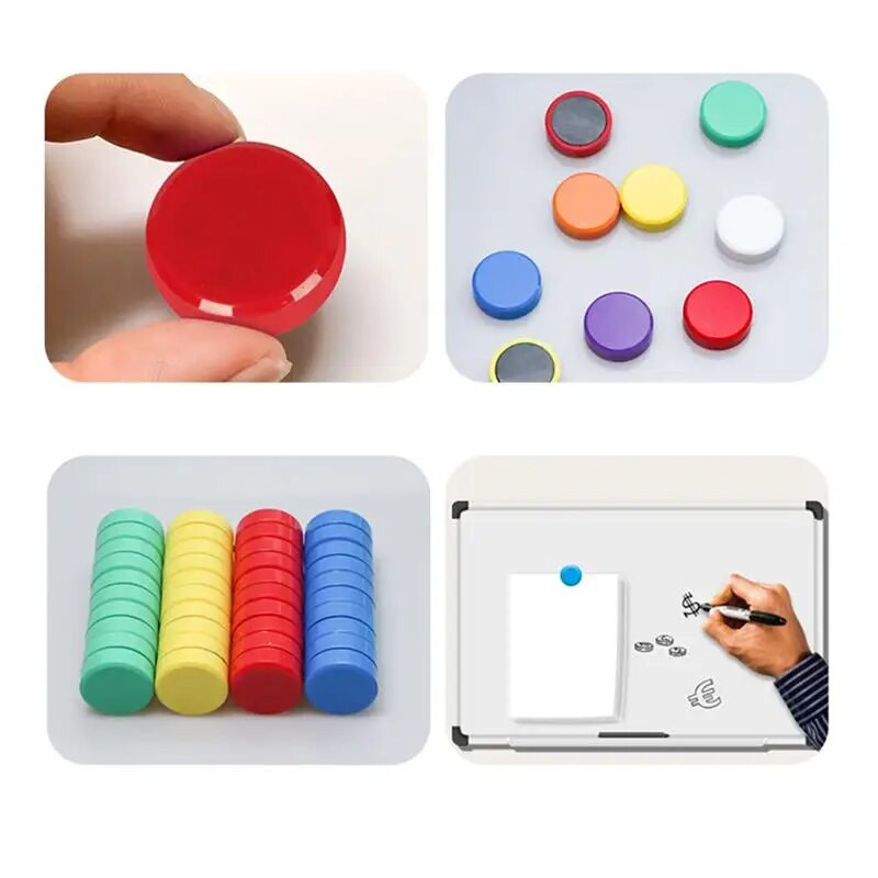 30 tk tahvli magnetid tugevad ümmargused magnetid magnetnupu kleebised tihvtidele teadetetahvlile külmkapi pilt (juhuslik