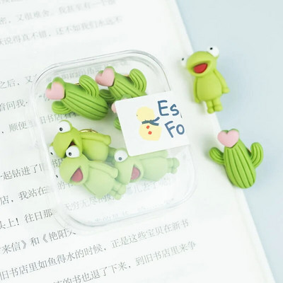 Διακοσμητικές καρφίτσες σχεδίασης Αναλώσιμα γραφείου Kawaii Pushpins βάτραχος σε σχήμα κάκτου Χαριτωμένα καρφίτσες ώθησης για σανίδες φελλού