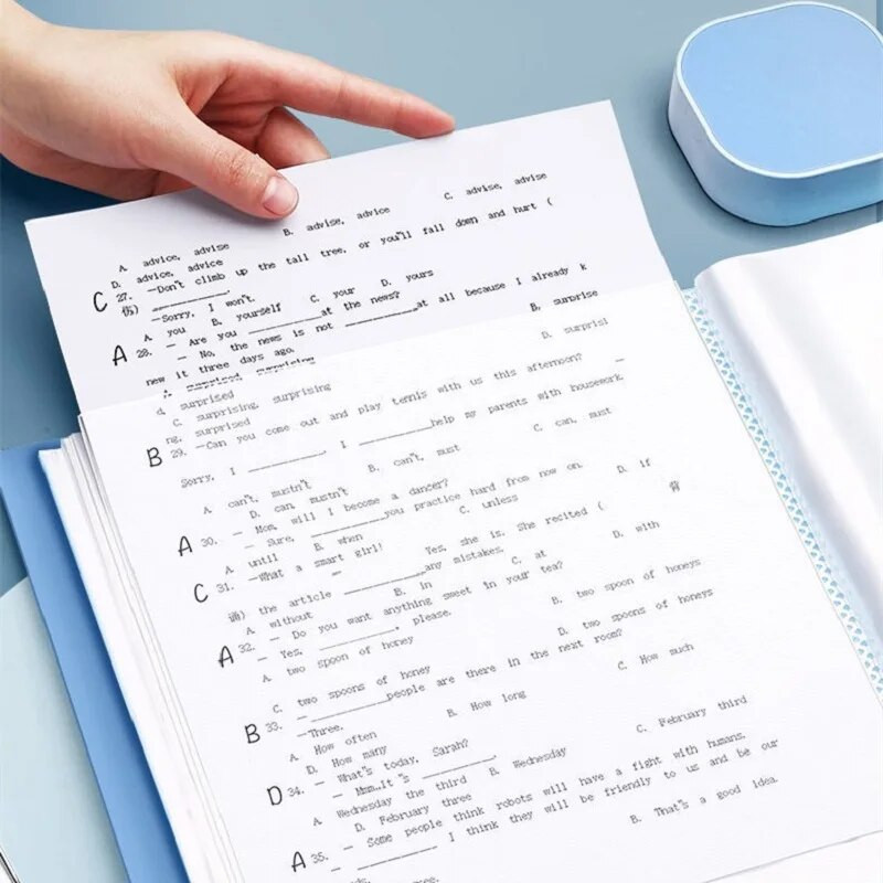 A4 dokumendikott 40 lehekülge veekindel failikaust paber dokumentide hoiukoti hoidik Kontori kirjatarbed Kooli organiseerimistarbed