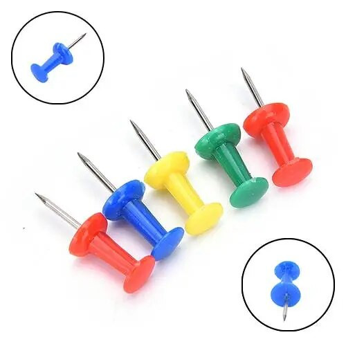 30-100 vnt/sl. Spalvoti segtukai Smeigtukai Žemėlapis Smeigtukai Kamštinė lenta Smeigtukai Kanceliarinės prekės Mygtukai Smeigtukai Biuro reikmenys