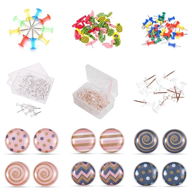 30-100 vnt/sl. Spalvoti segtukai Smeigtukai Žemėlapis Smeigtukai Kamštinė lenta Smeigtukai Kanceliarinės prekės Mygtukai Smeigtukai Biuro reikmenys