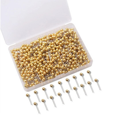 480/500Pcs Μεταλλικές καρφίτσες ώθησης σε σχήμα μπάλας Pushpin Μεταλλική καρφίτσα χάρτη, καρφίτσες ραπτικής