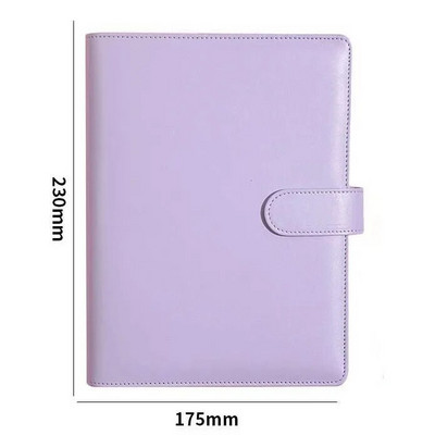 Δερμάτινο χαρτομάντιλο μεγέθους PU Budget Wallet 6 δαχτυλιδιών Ξαναγεμιζόμενο κάλυμμα σημειωματάριου, Personal Planner Binder με μαγνητικό κλείσιμο με πόρπη