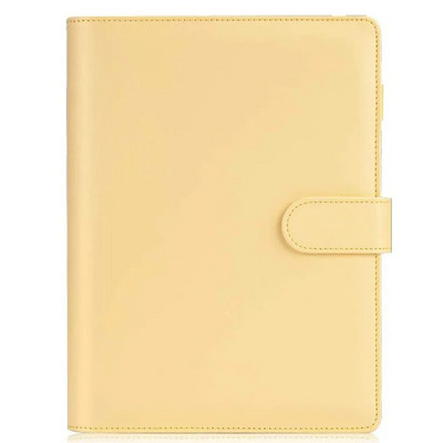 Δερμάτινο χαρτομάντιλο μεγέθους PU Budget Wallet 6 δαχτυλιδιών Ξαναγεμιζόμενο κάλυμμα σημειωματάριου, Personal Planner Binder με μαγνητικό κλείσιμο με πόρπη