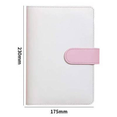 Δερμάτινο χαρτομάντιλο μεγέθους PU Budget Wallet 6 δαχτυλιδιών Ξαναγεμιζόμενο κάλυμμα σημειωματάριου, Personal Planner Binder με μαγνητικό κλείσιμο με πόρπη