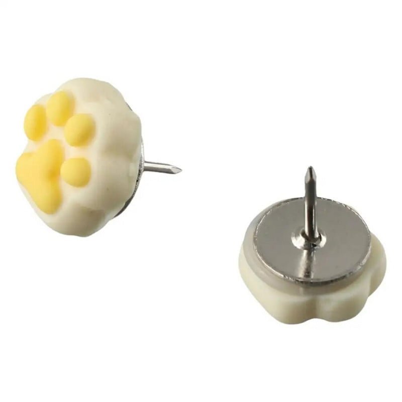 Εκτύπωση ποδιού Cat Paw Push Pins 50 Pieces Plastic Steel Nail Cork Board Accessories Binding Supplies Home