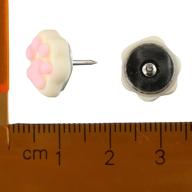 Εκτύπωση ποδιού Cat Paw Push Pins 50 Pieces Plastic Steel Nail Cork Board Accessories Binding Supplies Home