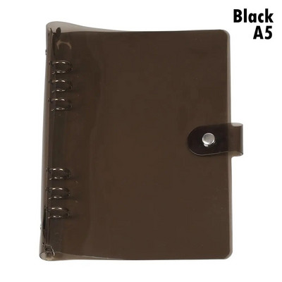 A5 A6 caurspīdīga PVC brīvo lapu piezīmjdatora vāka mape Macaron krāsu 6 gredzenveida sējmašīna Dienasgrāmatas žurnālu plānotājs Skolas rakstāmpiederumi