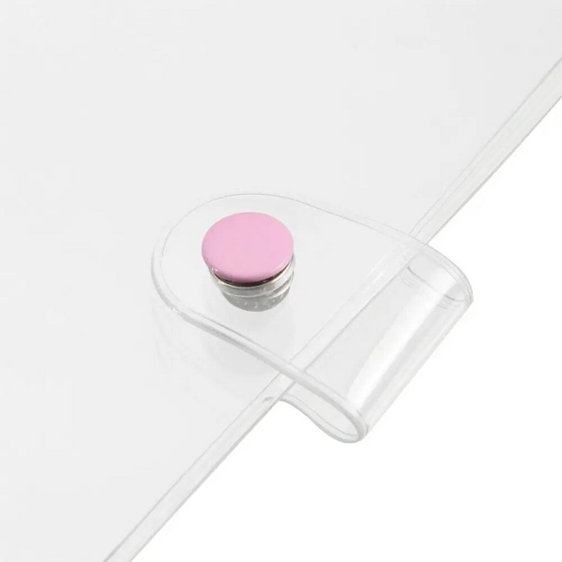 A5 A6 caurspīdīga PVC brīvo lapu piezīmjdatora vāka mape Macaron krāsu 6 gredzenveida sējmašīna Dienasgrāmatas žurnālu plānotājs Skolas rakstāmpiederumi