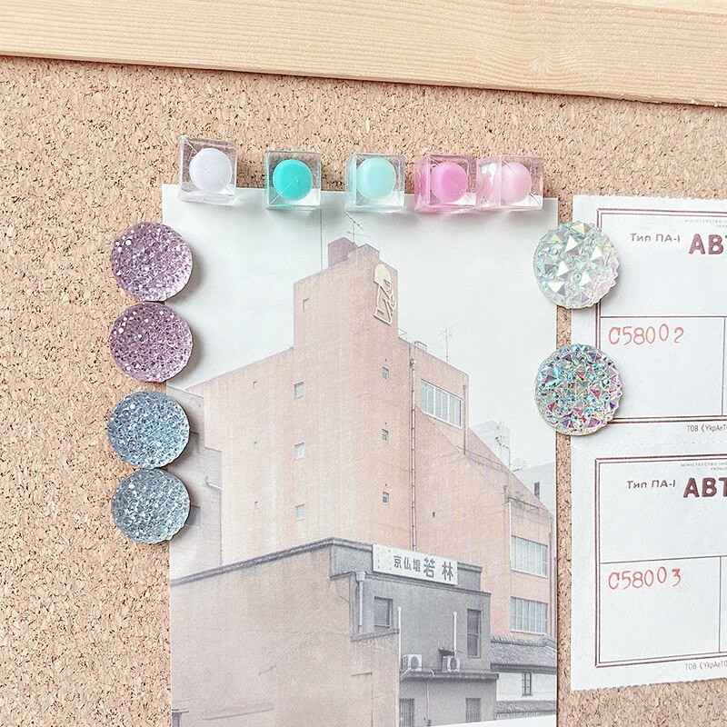 10gb kristāla spiedpogas Īkšķis īkšķis tāfeles tapas Zīmējums foto sienas kniedes Biroja skolas piederumi caurspīdīgi