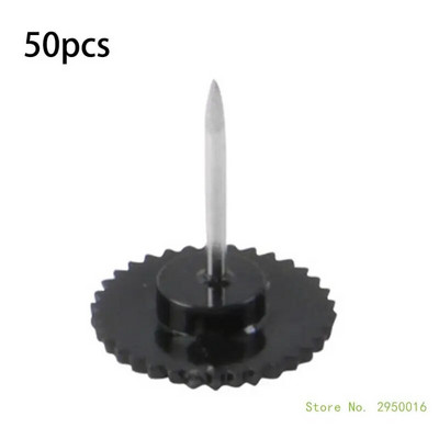 50/100 tükki hammasrattakujulised surunõelad Lameda peaga kaarditihvtid Läbipaistvad tihvtid korkplaadi jaoks, läbipaistvad õmblusnõelad kangaõmblemiseks