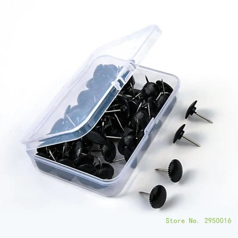 50/100 tükki hammasrattakujulised surunõelad Lameda peaga kaarditihvtid Läbipaistvad tihvtid korkplaadi jaoks, läbipaistvad õmblusnõelad kangaõmblemiseks