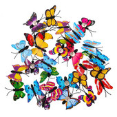 30 gab. Sludinājumu dēlis Metāla dekors Biroja īkšķu spraudītes Krāsaini tauriņi Kartes piespraudes Pvc foto sienu dekoratīvie īkšķi