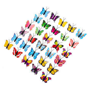Πίνακας μηνυμάτων 30 τμχ Μεταλλική διακόσμηση γραφείου Πιέζες πολύχρωμες πεταλούδες Καρφίτσα χάρτη Pvc φωτογραφιών διακοσμητικές πινέζες τοίχου
