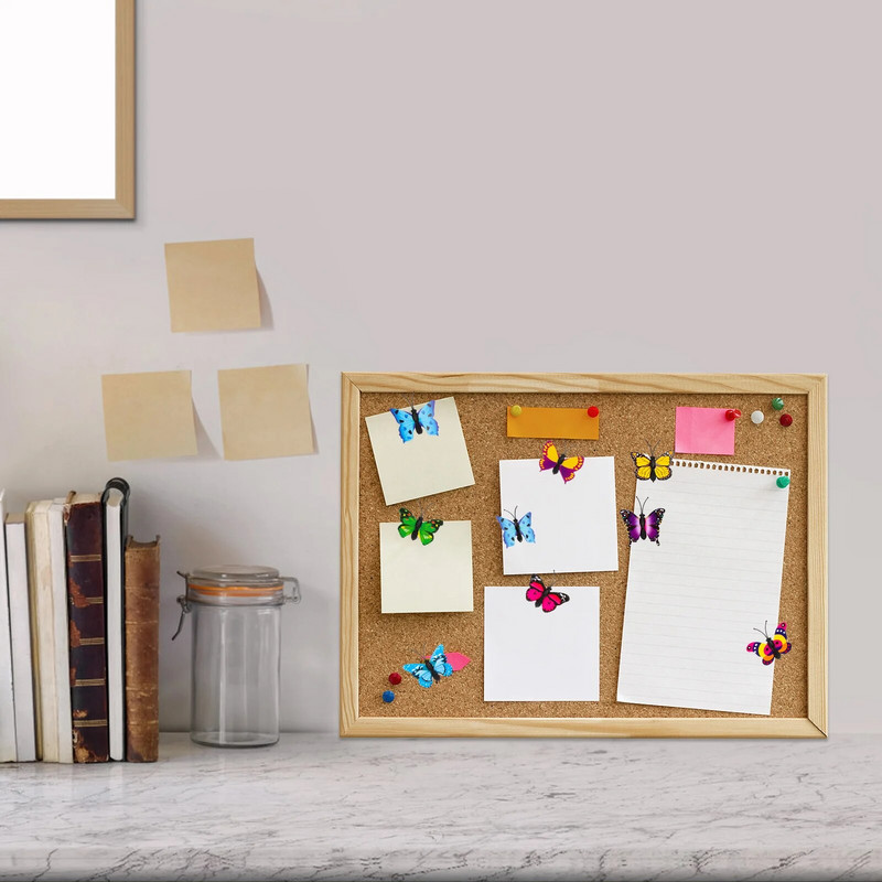 30 gab. Sludinājumu dēlis Metāla dekors Biroja īkšķu spraudītes Krāsaini tauriņi Kartes piespraudes Pvc foto sienu dekoratīvie īkšķi