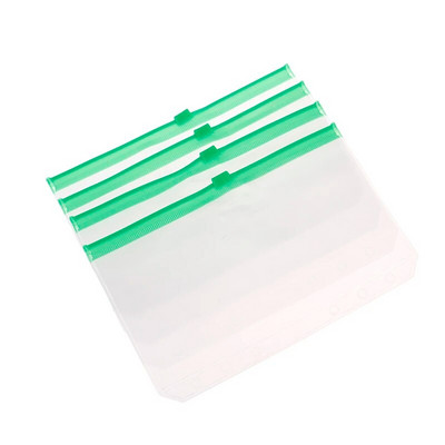 4gab A6 6 caurumu iesiešanas kabatas Ūdensnecaurlaidīgas PVC aploksnes Rāvējslēdzēja iesiešanas maisiņi Ceļotāju piezīmju grāmatiņas organizators