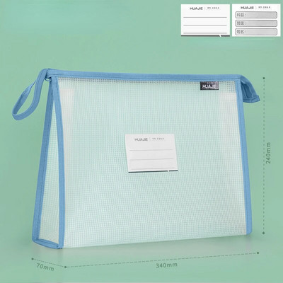 1 ks veľkokapacitný úložný priečinok na papierenské potreby, sieťované vrecko na zips, taška na dokumenty A4, zipsové priečinky na spisy, školské kancelárske potreby