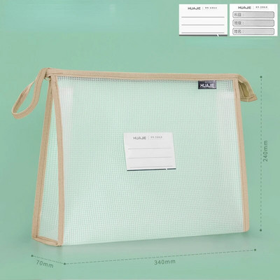 1 ks veľkokapacitný úložný priečinok na papierenské potreby, sieťované vrecko na zips, taška na dokumenty A4, zipsové priečinky na spisy, školské kancelárske potreby