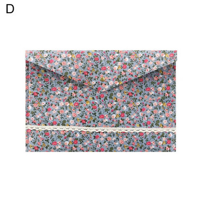 Ziedu mežģīnes A4 dokumentu maisiņš Dokumentu maisiņš Mape Kancelejas preču kartotēka Ražošanas organizatora soma Skolas Biroja kanvas filca failu portfelis