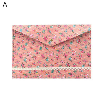 Ziedu mežģīnes A4 dokumentu maisiņš Dokumentu maisiņš Mape Kancelejas preču kartotēka Ražošanas organizatora soma Skolas Biroja kanvas filca failu portfelis