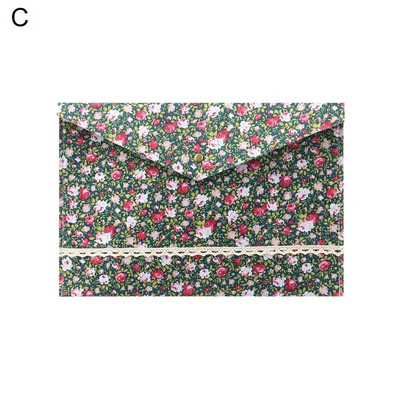 Ziedu mežģīnes A4 dokumentu maisiņš Dokumentu maisiņš Mape Kancelejas preču kartotēka Ražošanas organizatora soma Skolas Biroja kanvas filca failu portfelis