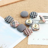 σχήμα κουμπιού 10τμχ Ποιοτική σανίδα φελλού Ασφαλείας χρωματιστές καρφίτσες πινελιές Σχολικά αξεσουάρ γραφείου