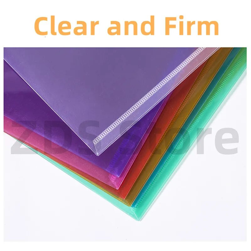 A4 10 gab. Plastmasas pogu failu mape Studentu pārbaudes papīra glabāšanas maisiņš dokumentu organizatoram