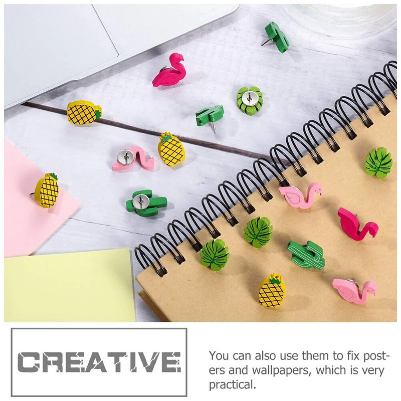 Kaktuss Spraudņi Dekoratīvi korķa dēlis Jauki īkšķa spraudņi Biļetens īkšķi Zelta