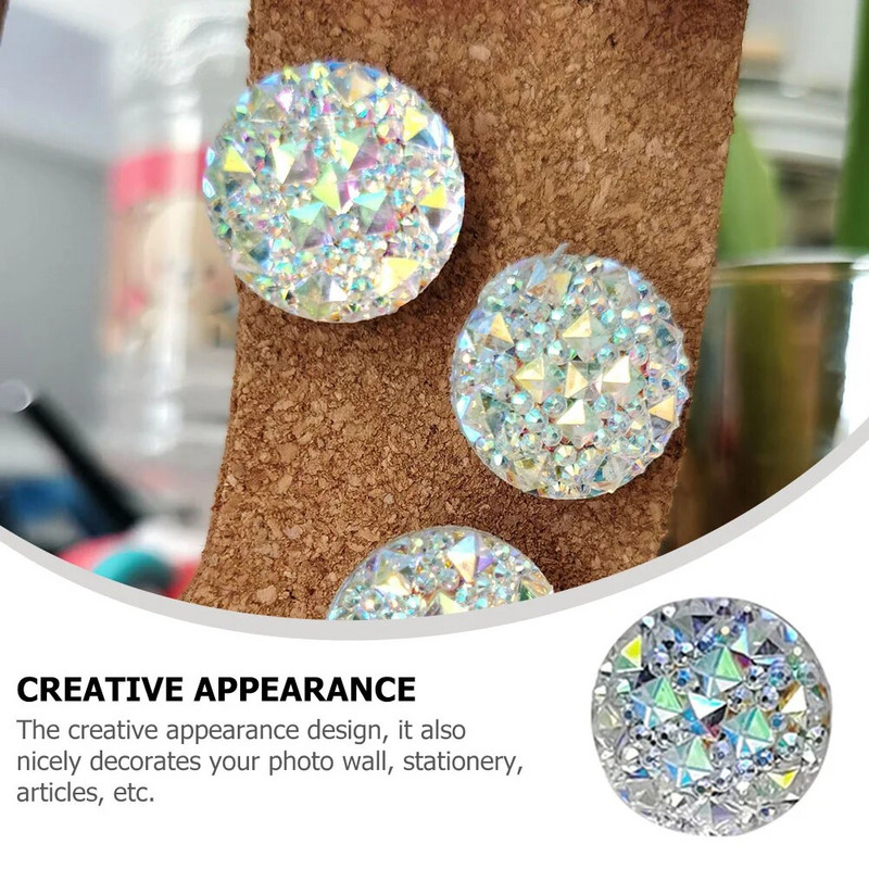 10 τμχ Καρφίτσα από στρας Αντικαταστάσιμα καρφίτσες Λεπτές πινέζες Αξεσουάρ σπιτιού