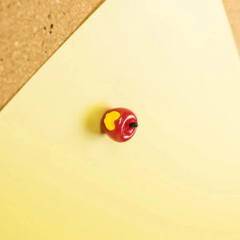10 бр./лот Нови офисни щифтове Push Pins Цветни карти Снимки apple Pin Board Корк Офис и училищни пособия Безплатна доставка