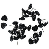 Plastmasas Mīlestības Sirds Piespraudes Mājas Noformējums Metāls Melns Dekoratīvie īkšķi Iesiešanas Izejmateriāli Sludinājumu dēlis