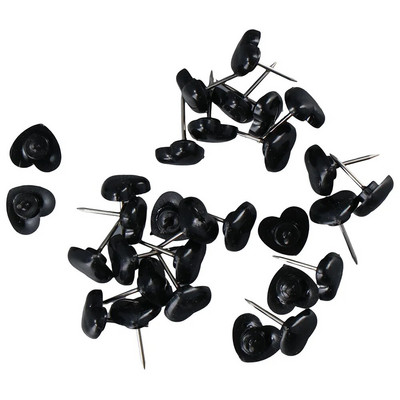 Plastmasas Mīlestības Sirds Piespraudes Mājas Noformējums Metāls Melns Dekoratīvie īkšķi Iesiešanas Izejmateriāli Sludinājumu dēlis