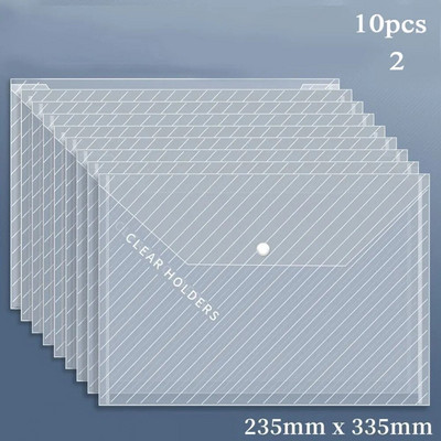 10Gb A4 caurspīdīgs failu maisiņš Plastmasas dokumentu noformēšana Uzglabāšanas maisiņš Studentu organizators Informācija Kabatas Mapes Kancelejas preces