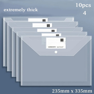 10Gb A4 caurspīdīgs failu maisiņš Plastmasas dokumentu noformēšana Uzglabāšanas maisiņš Studentu organizators Informācija Kabatas Mapes Kancelejas preces