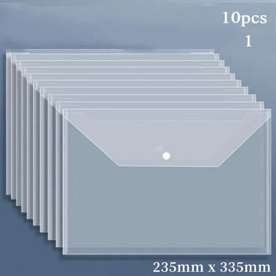 10Gb A4 caurspīdīgs failu maisiņš Plastmasas dokumentu noformēšana Uzglabāšanas maisiņš Studentu organizators Informācija Kabatas Mapes Kancelejas preces