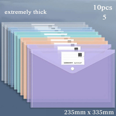 10Gb A4 caurspīdīgs failu maisiņš Plastmasas dokumentu noformēšana Uzglabāšanas maisiņš Studentu organizators Informācija Kabatas Mapes Kancelejas preces