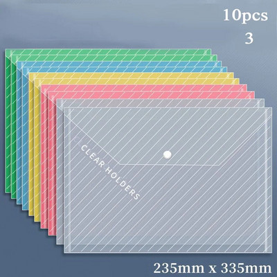 10Gb A4 caurspīdīgs failu maisiņš Plastmasas dokumentu noformēšana Uzglabāšanas maisiņš Studentu organizators Informācija Kabatas Mapes Kancelejas preces