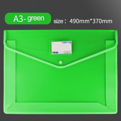 Eriti suur A3-vormingus dokumendikott, klõpsuga nupuga kott 8k joonistuspaber, lihtne andmefail, värvimine, töö hoiukott, suur teabekott