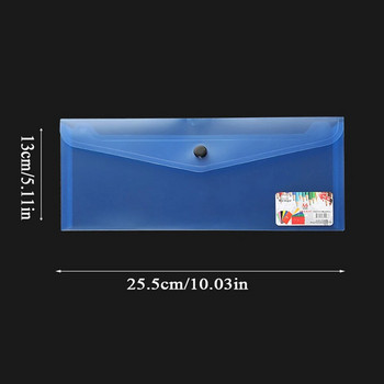 6 бр. Комплект пластмасови чанти за файлове A6 Прозрачни папки с пликове Чанта за съхранение на документи Цветна студентска хартиена чанта за опаковки Папка за файлове