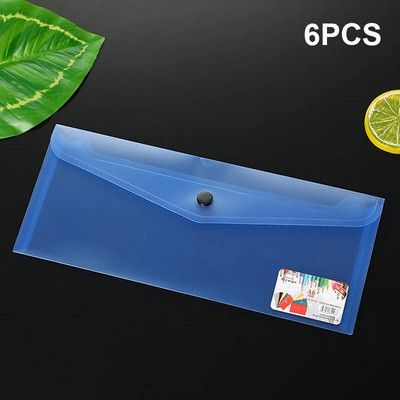 Σετ 6 τμχ πλαστικές τσάντες αρχείων Α6 Φάκελοι φακέλων διαφανών φακέλων τσάντα αποθήκευσης εγγράφων Πολύχρωμη φοιτητική τσάντα συσκευασίας Φάκελος αρχείου χάρτινη τσάντα