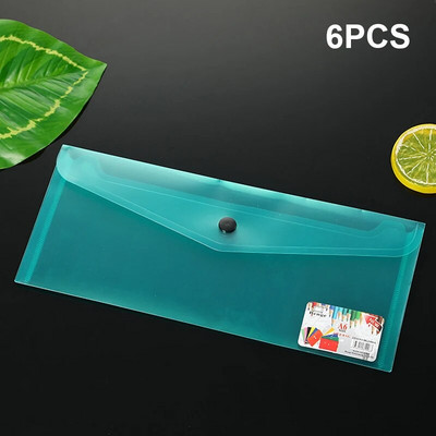 Σετ 6 τμχ πλαστικές τσάντες αρχείων Α6 Φάκελοι φακέλων διαφανών φακέλων τσάντα αποθήκευσης εγγράφων Πολύχρωμη φοιτητική τσάντα συσκευασίας Φάκελος αρχείου χάρτινη τσάντα