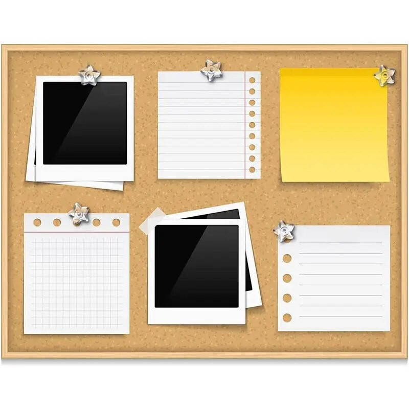 50/100 vnt Pentagramos formos plastikinė kamštienos lenta, saugos spalvos, spalvoti smeigtukai Biuro mokykliniai reikmenys