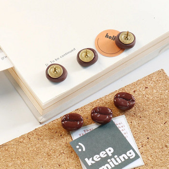 10 бр. Шоколадови зърна Thumbtacks Tone Corkboard Photo Push Pins Търговия на едро