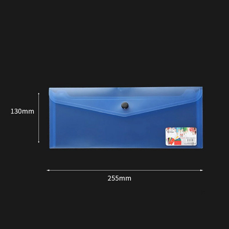 6 tk värvilised ümbrikud Plastikust dokumendikott A4 läbipaistvad kaustad Värvilised õpilaste tarvikud nupp