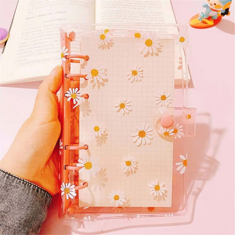 A6 A5 ajakirja köitja 6 auguga Little Daisy Literary Binder Kest Köitja Failikaust Daisy märkmikuköitja Märkmiku kaas