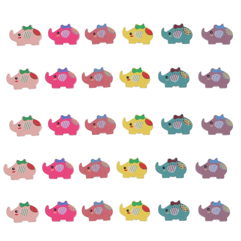 30 gab. Koka spiedpogas īkšķi Jauki piespraudes piespraudes foto piezīmei sienas piezīmes mājas biroja piederumiem