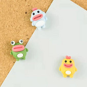 6 τεμ./Κουτί Χαριτωμένο βάτραχος διακοσμητικές πινέζες από φελλό σανίδα ώθησης για σχολικά είδη γραφείου